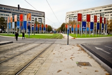 Relocalisation de l’œuvre de Ludger Gerdes place Ernest Granier à Montpellier - ©CMR 2012